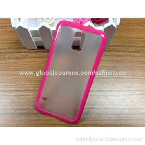 PC + TPU Mobile Phone Case for Samsung Galaxy S5, Glossy Process, Double Injection